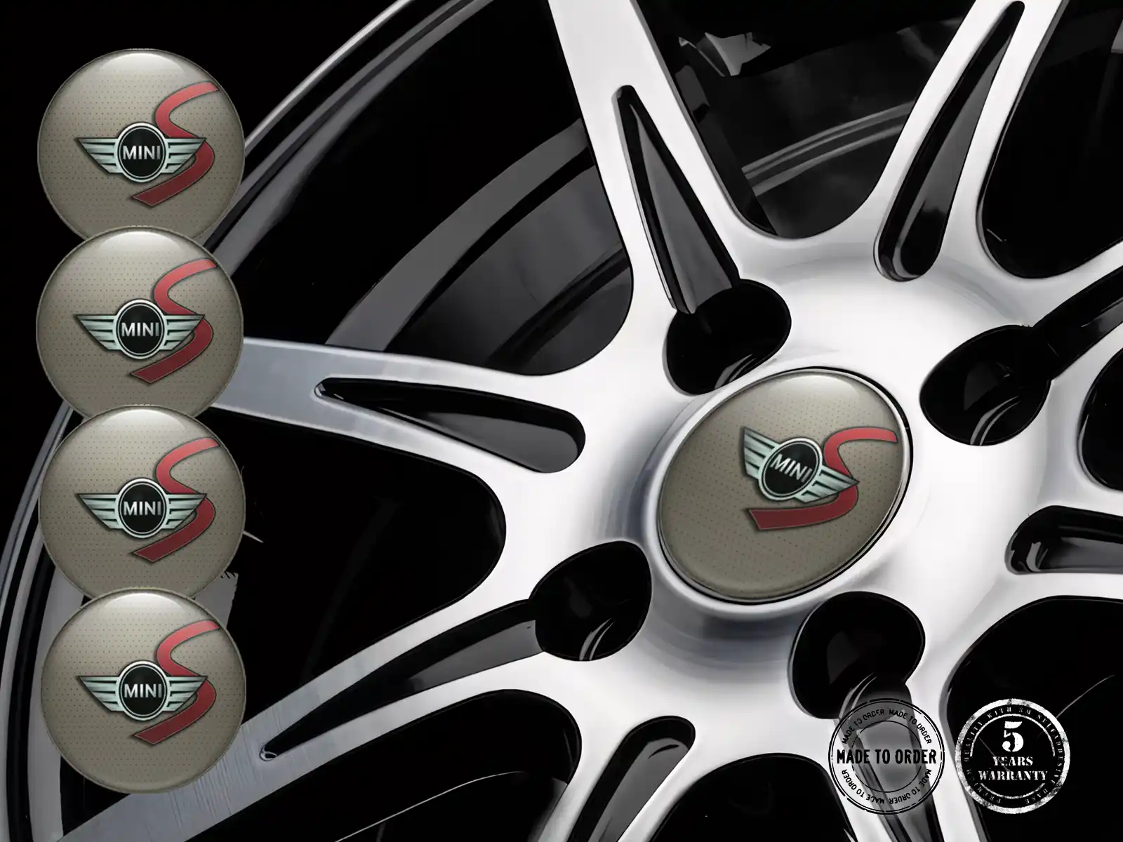 Mini Cooper Calcomanías de Rueda Edición Pegatinas de Silicona Racing